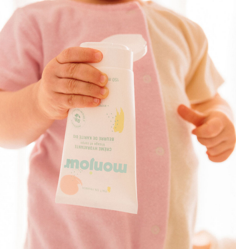 Crème hydratante visage et corps Monjour - famille - dès la naissance