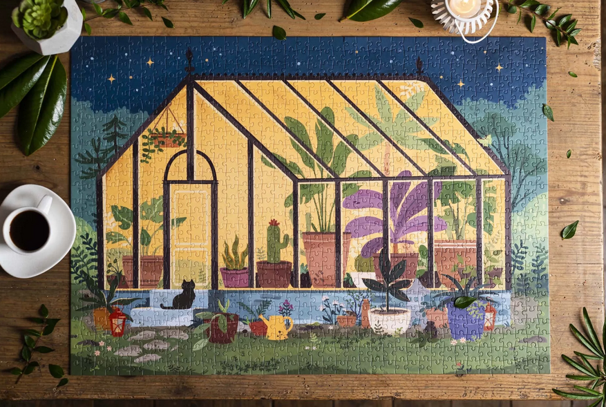 Puzzle 1000 pièces Midnight Greenhouse