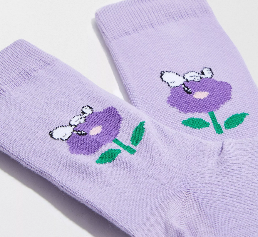 Chaussettes 36-40 Snoopy fleur