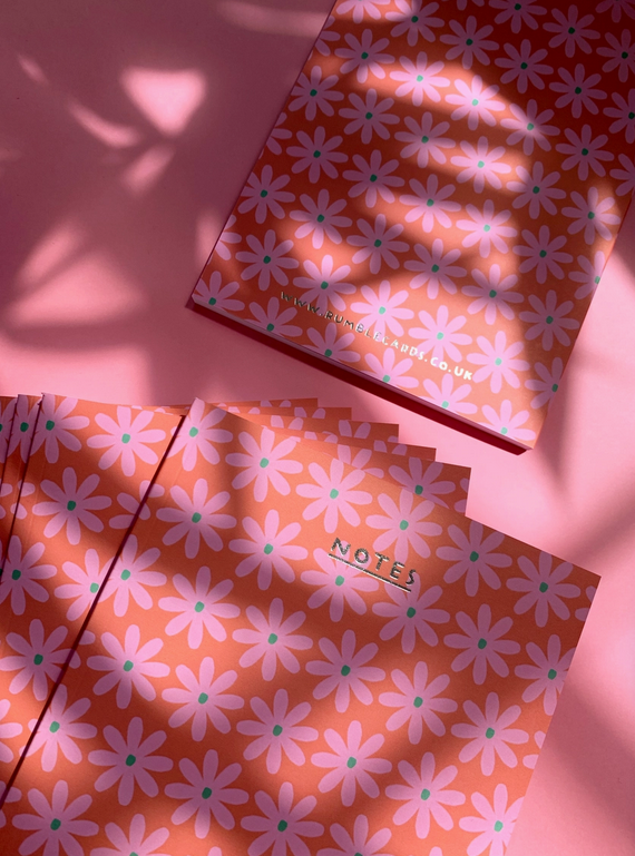 Carnet Fleurs A5 - pages blanches
