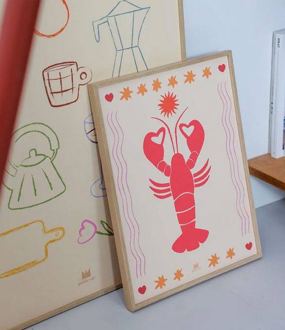 affiche 30x40cm Le homard