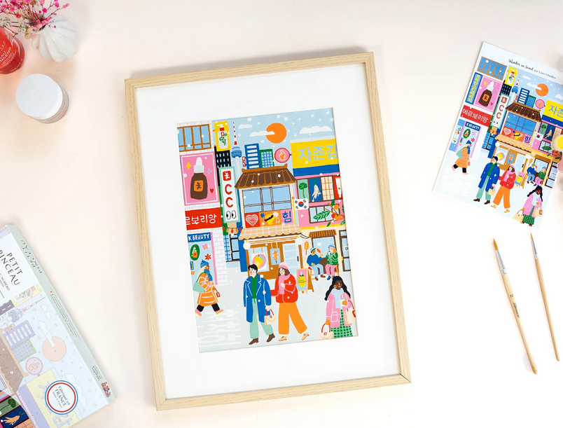 Coffret peinture au numéro - Winter in Seoul