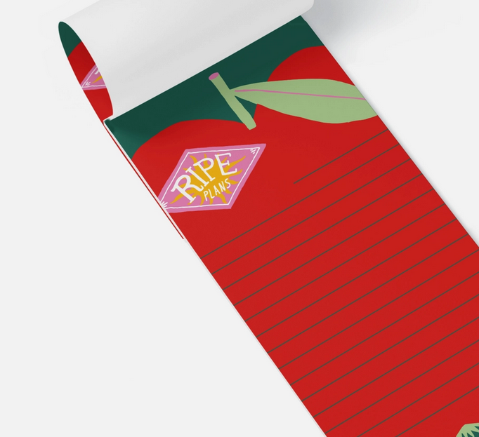 Bloc to-do list Ripe Plans (ripe = mûr) - Pomme