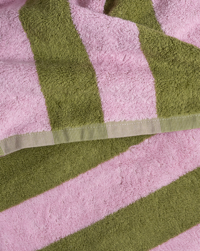 serviette éponge 3 formats multiusage / rose vert