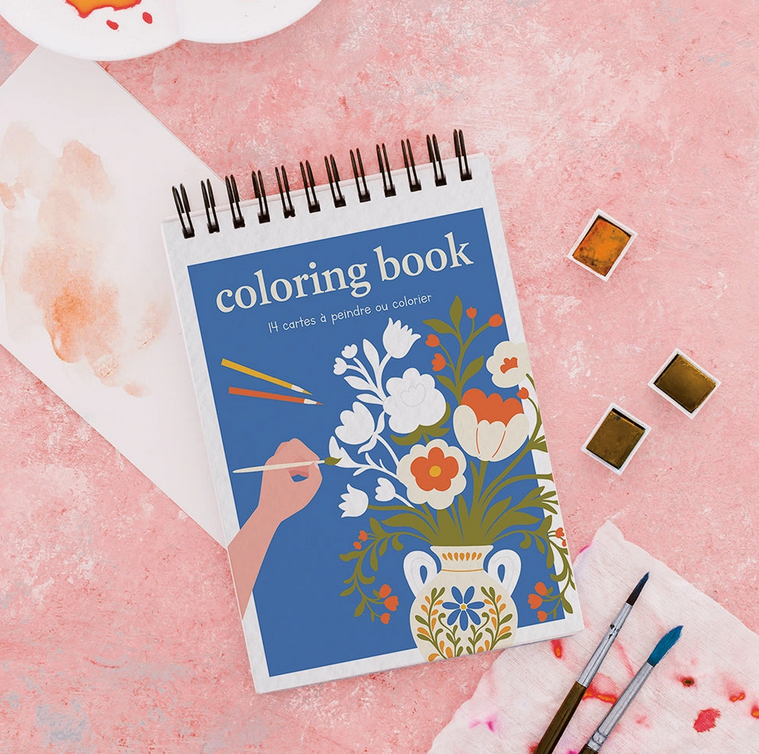 Carnet de coloriage A6 - 14 illustrations - Bloom