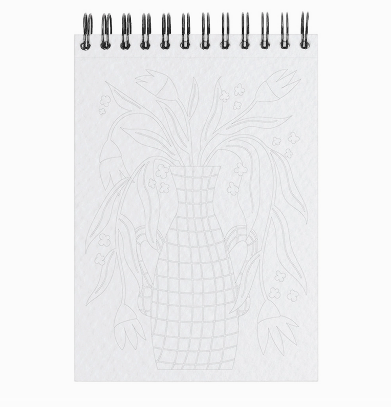 Carnet de coloriage A6 - 14 illustrations - Floral