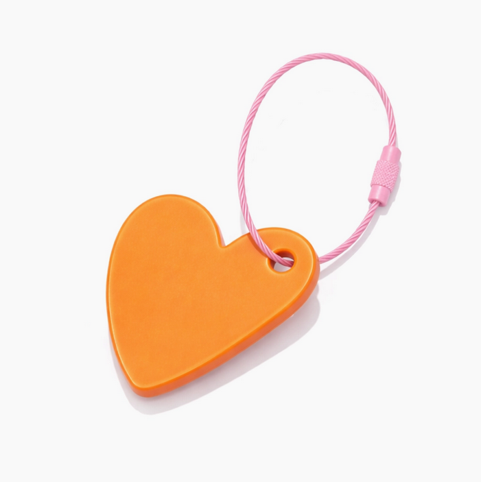 Porte clé Coeur orange