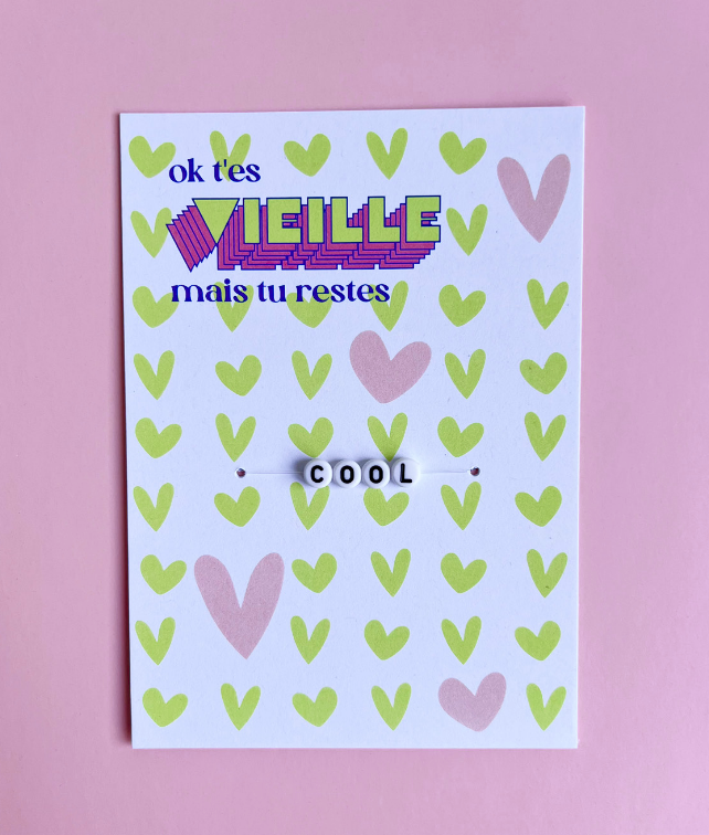 Carte anniversaire Vieille mais cool !