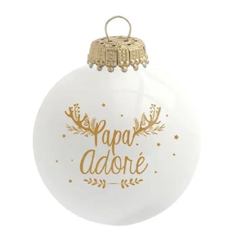 Boule de Noël Papa ou Maman