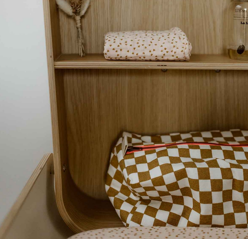 Big Trousse de toilette damier caramel