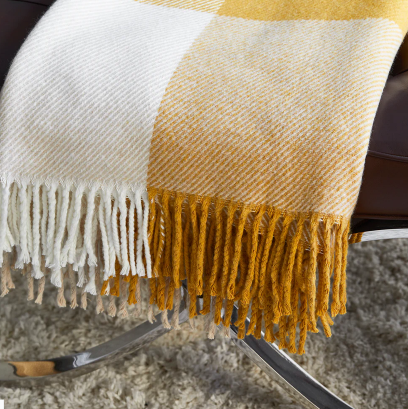 Grand plaid Livia Jaune