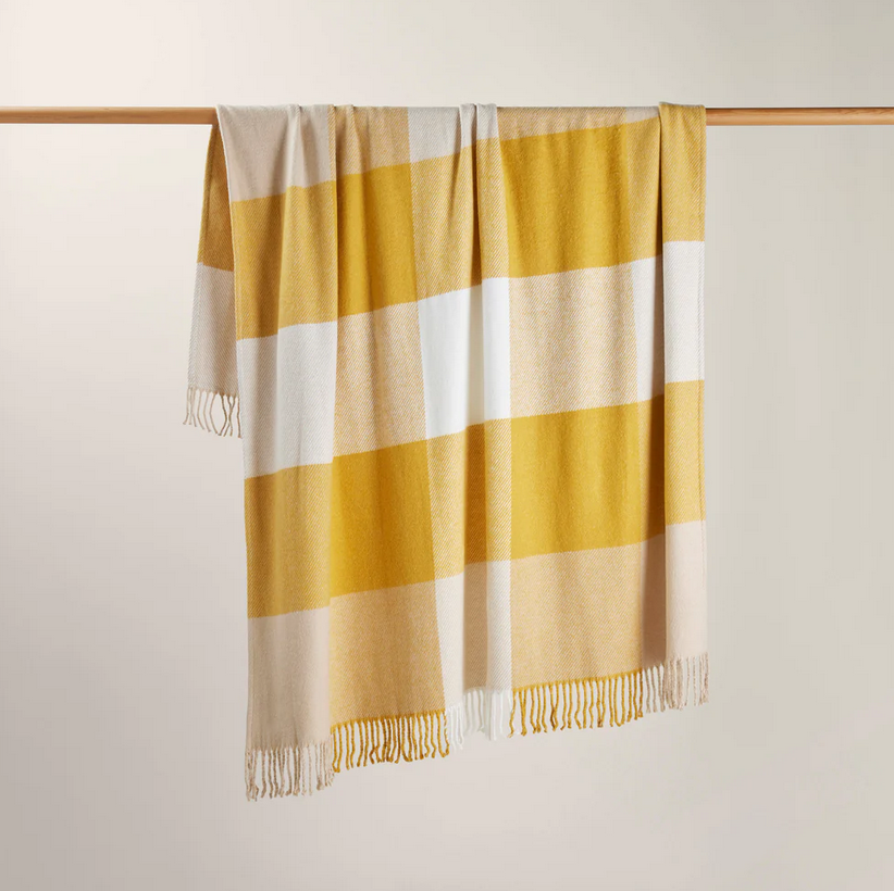 Grand plaid Livia Jaune