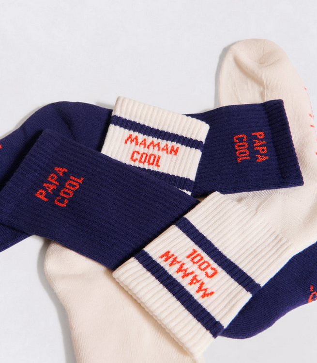 Les chaussettes coton bio Papa cool - taille 42/46 fabriquées en France