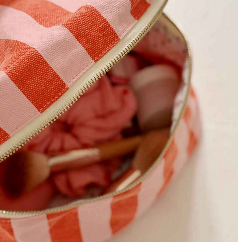 Vanity Oona rayure candy pink rouge coton bio