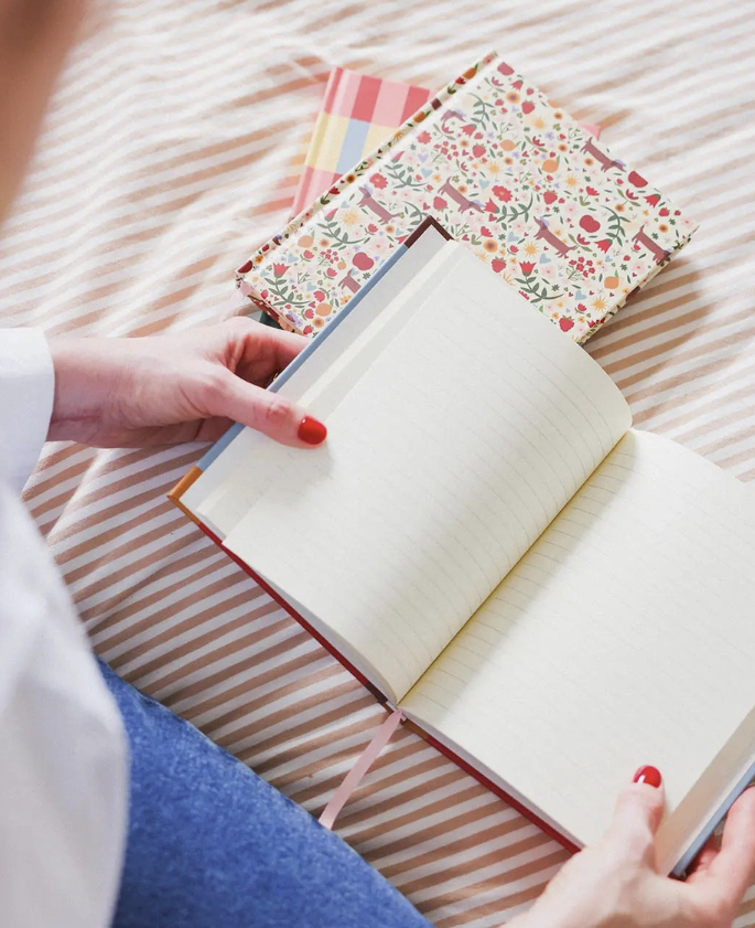 Carnet relié 192 pages Flower teckel fabriqué en France
