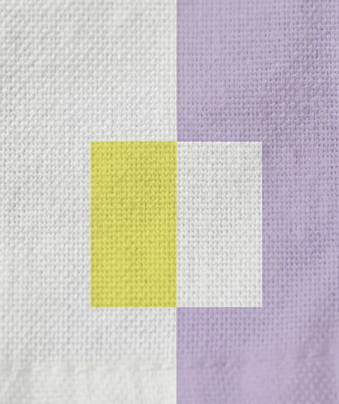 Lot de 4 serviettes de table coton rayure lila lime