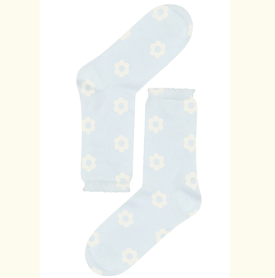 Chaussettes coton bio Clodette fleurs 36-41
