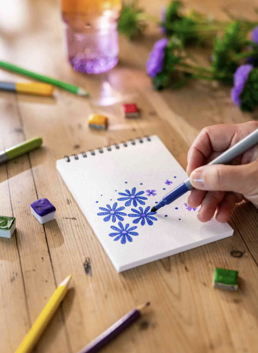 Carnet de coloriage A6 - 14 illustrations - jardin des muses