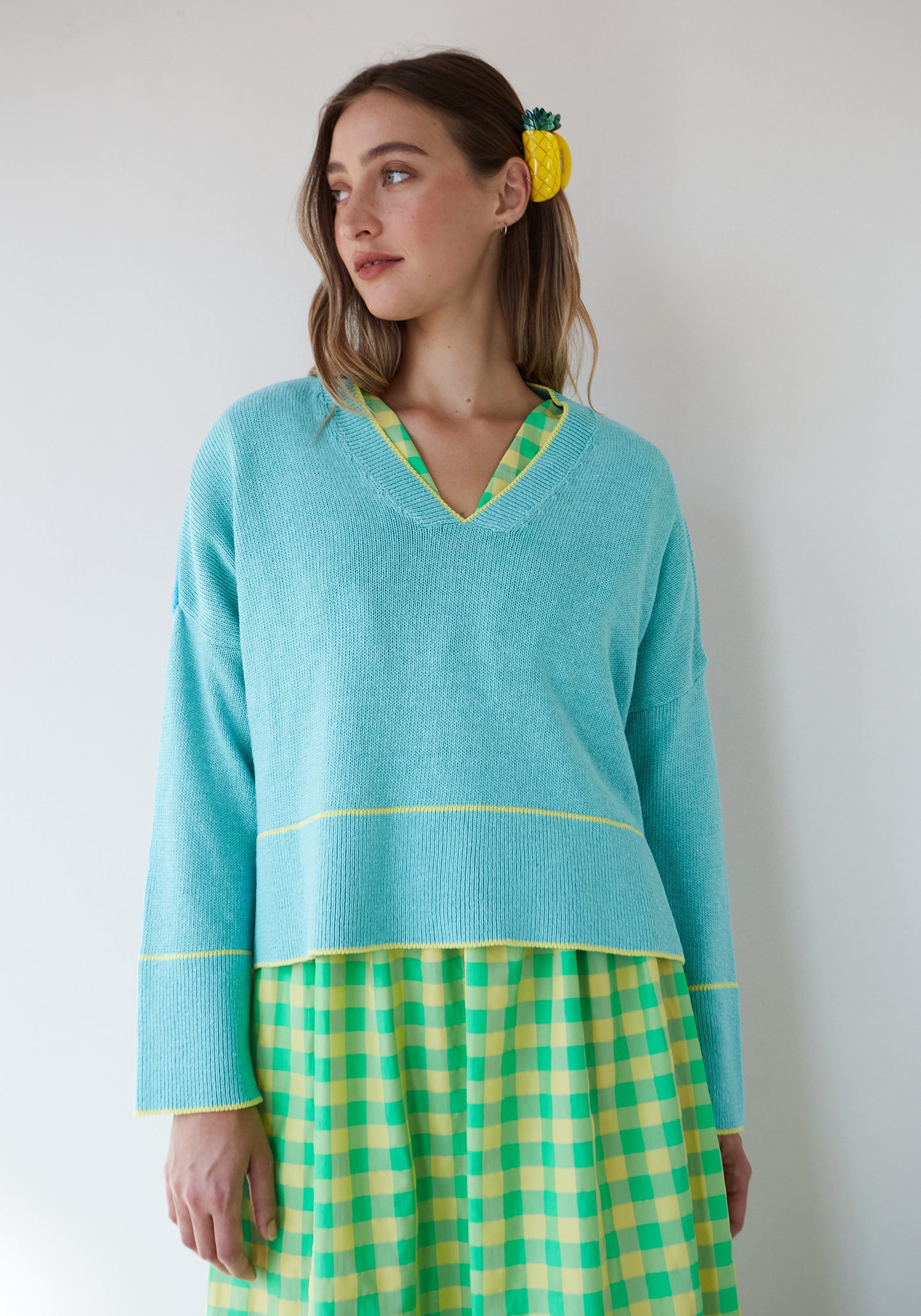 Pull coton Chipiron Aqua