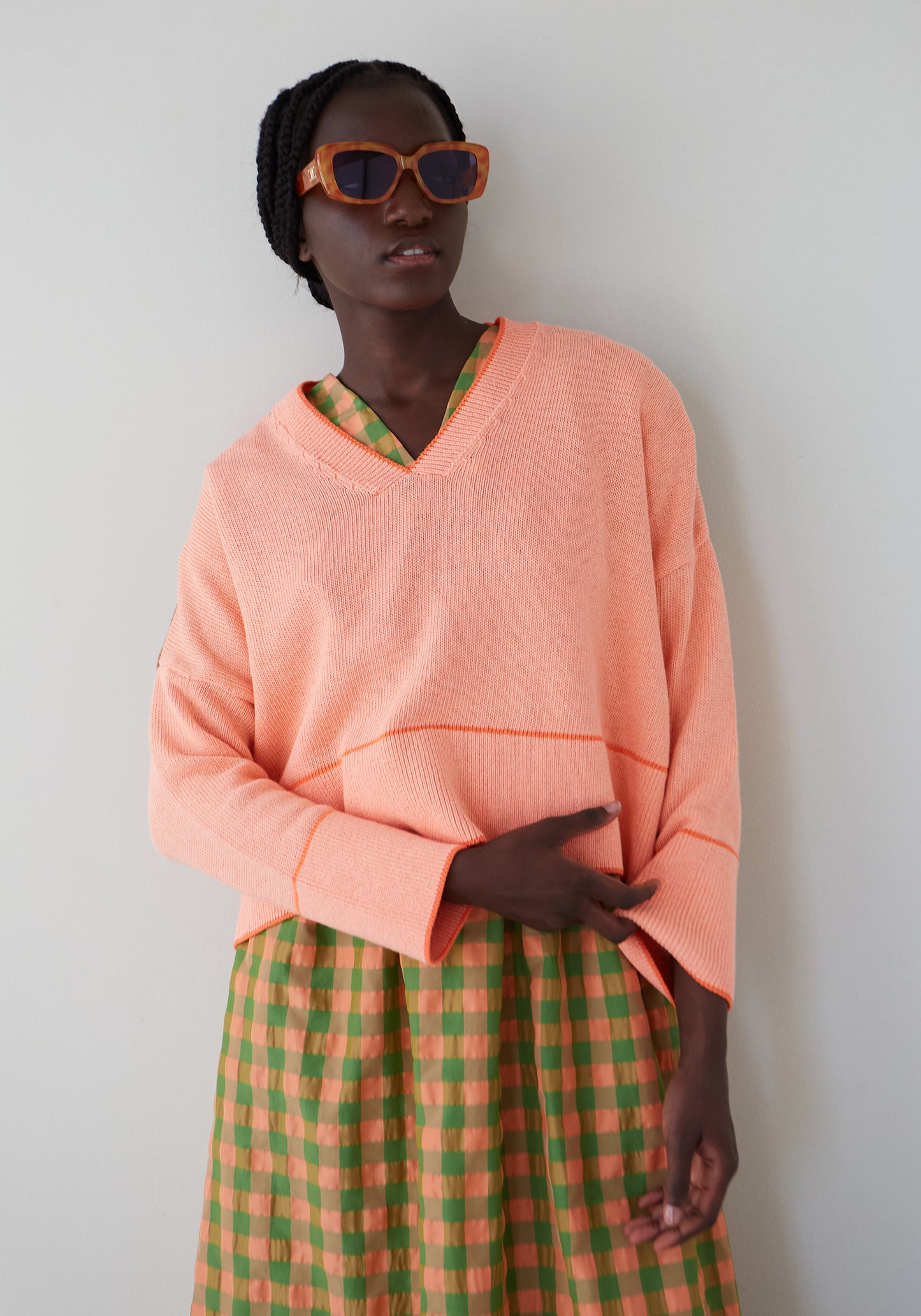 Pull coton Chipiron corail