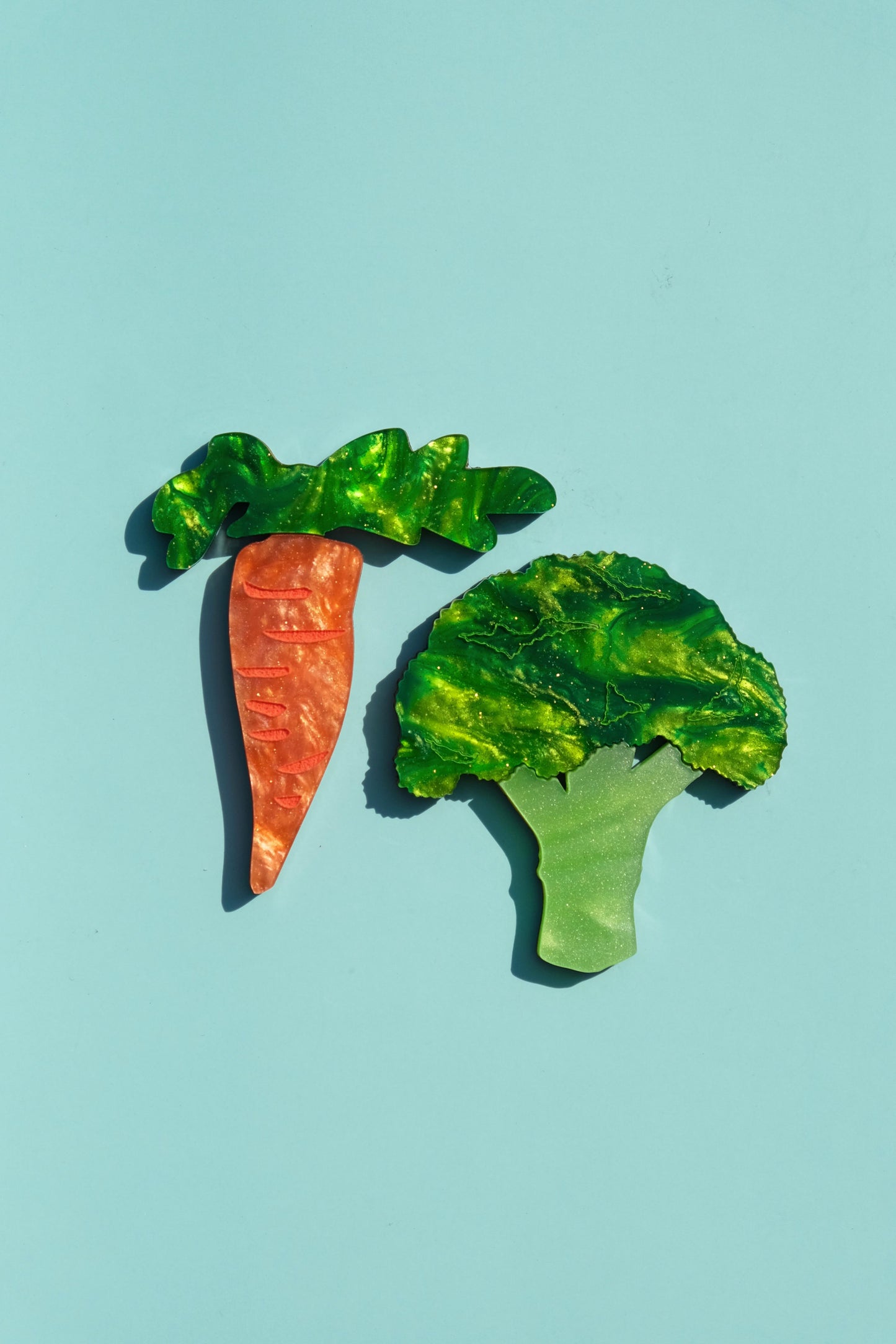 Pince clip cheveux Carotte ou brocoli