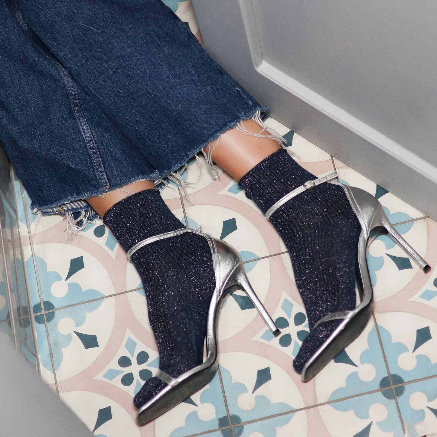 Chaussettes à paillettes / 13 coloris