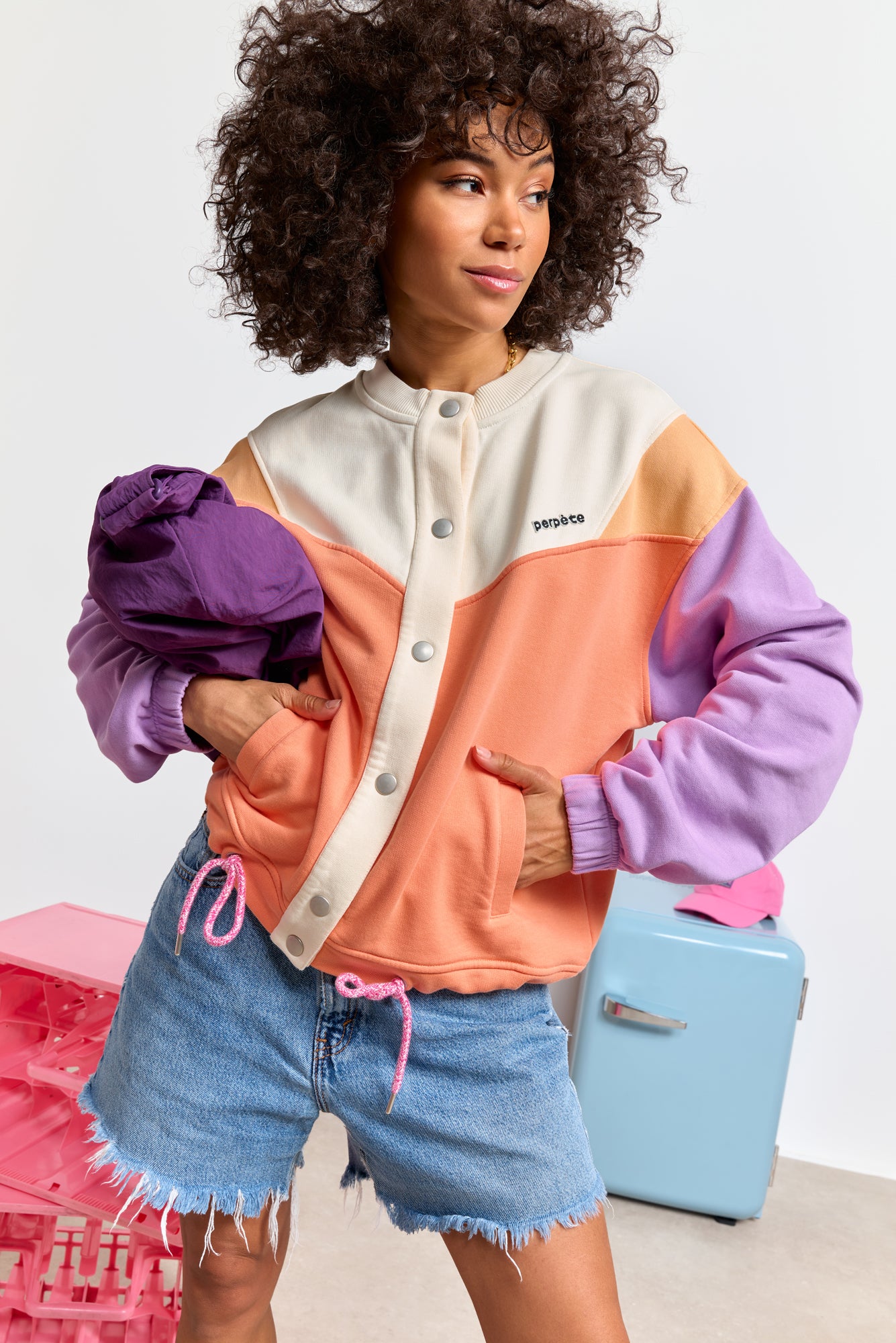 Veste Jesse abricot lila