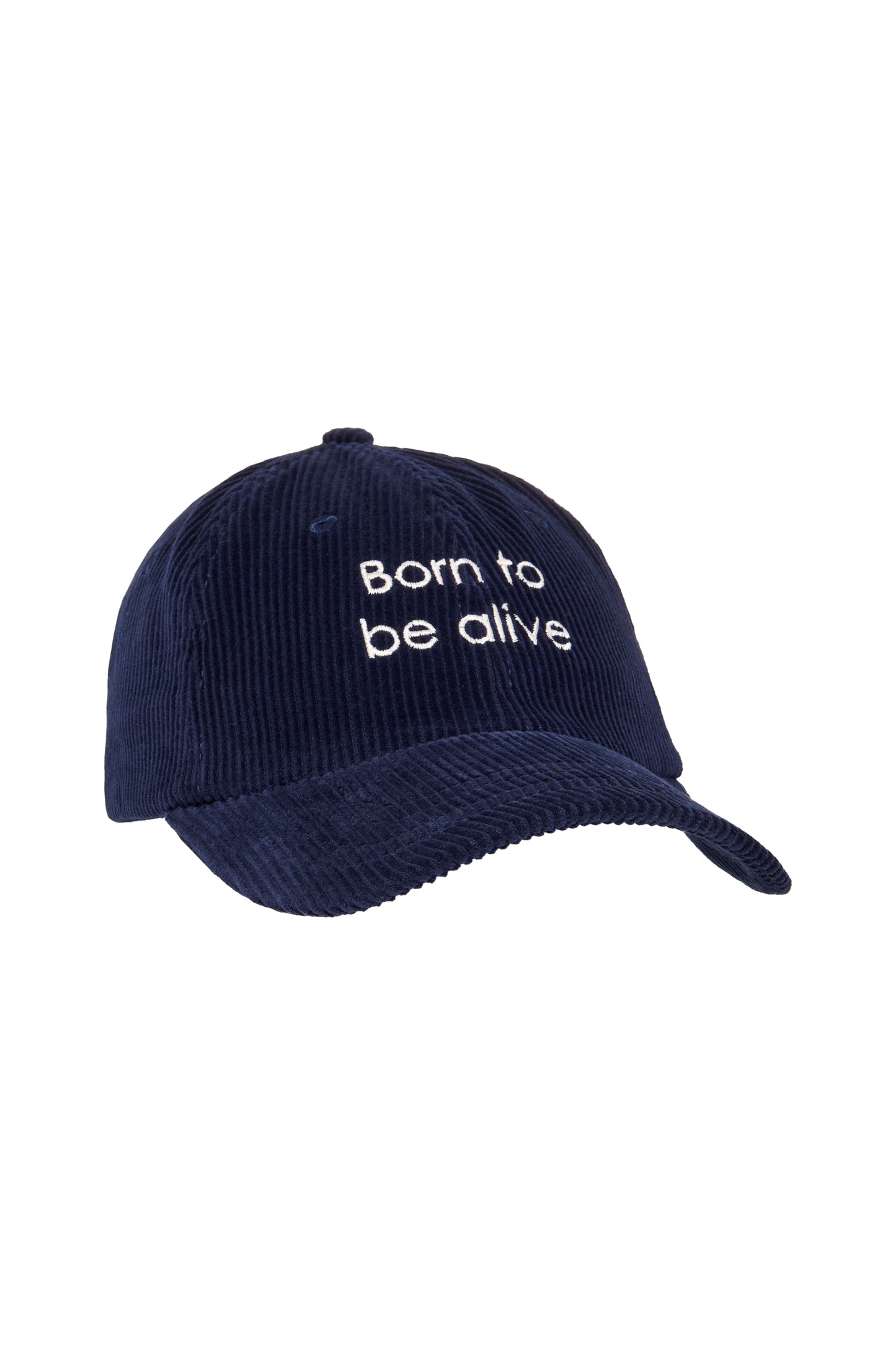 Casquette velours Born to be alive bleu marine