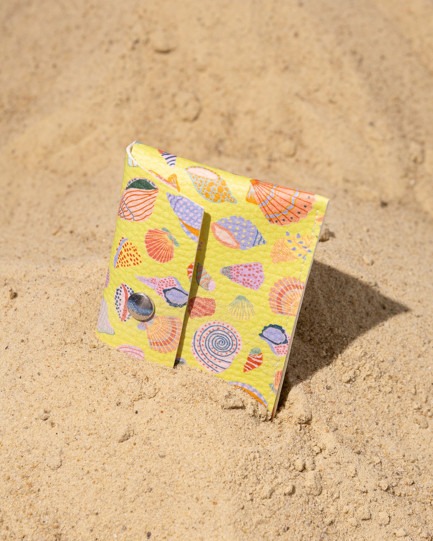 porte-carte Coquillages jaune beurre