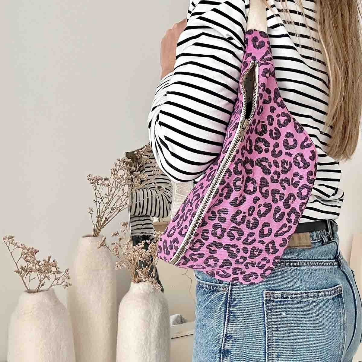 sac banane Léopard orchidée