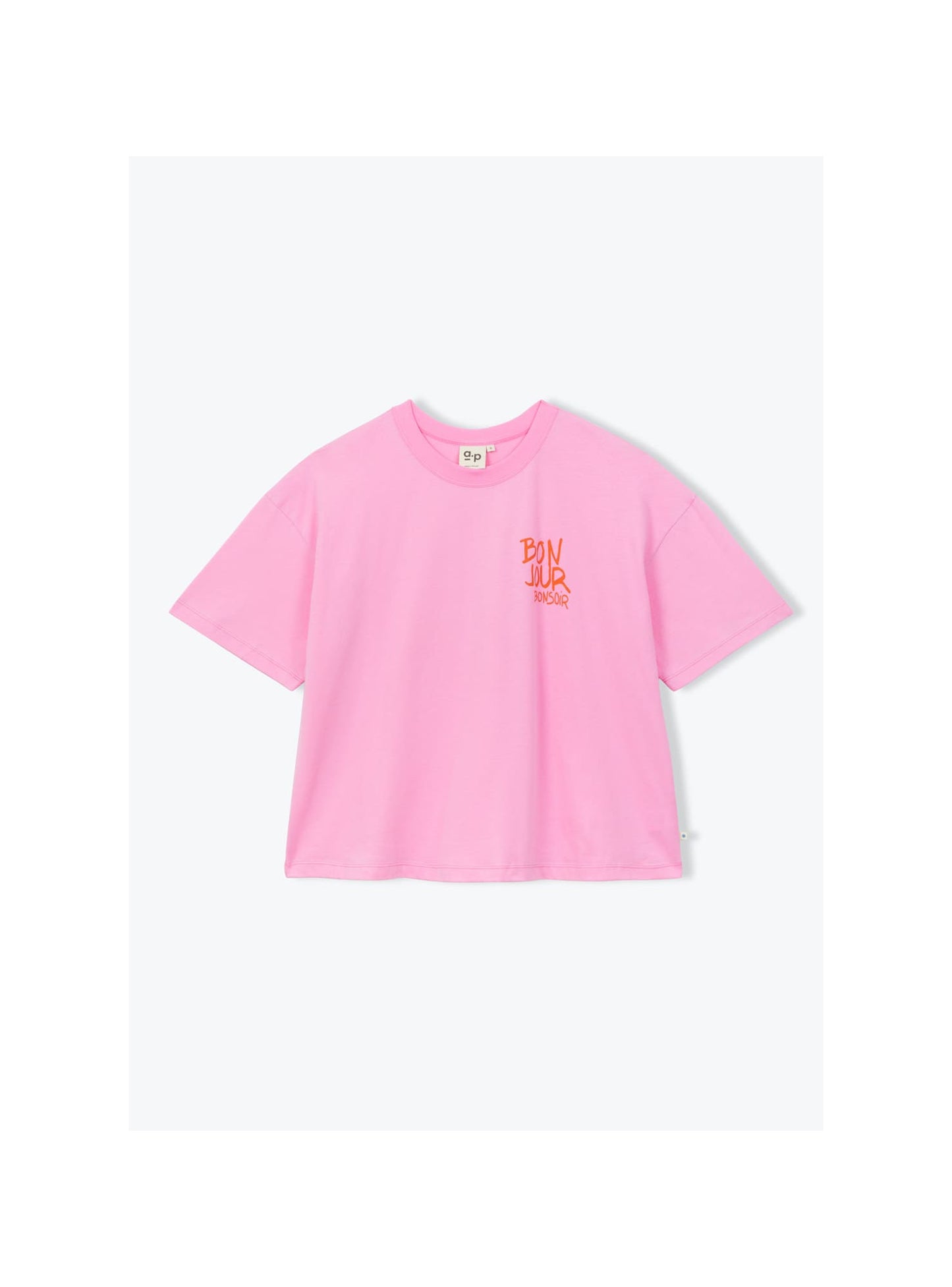 T-shirt Bonjour Bonsoir rose