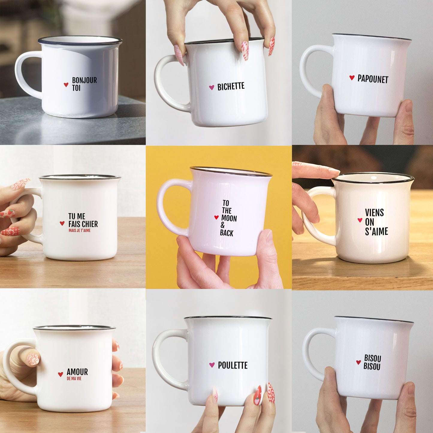 Mug en céramique / 9 messages