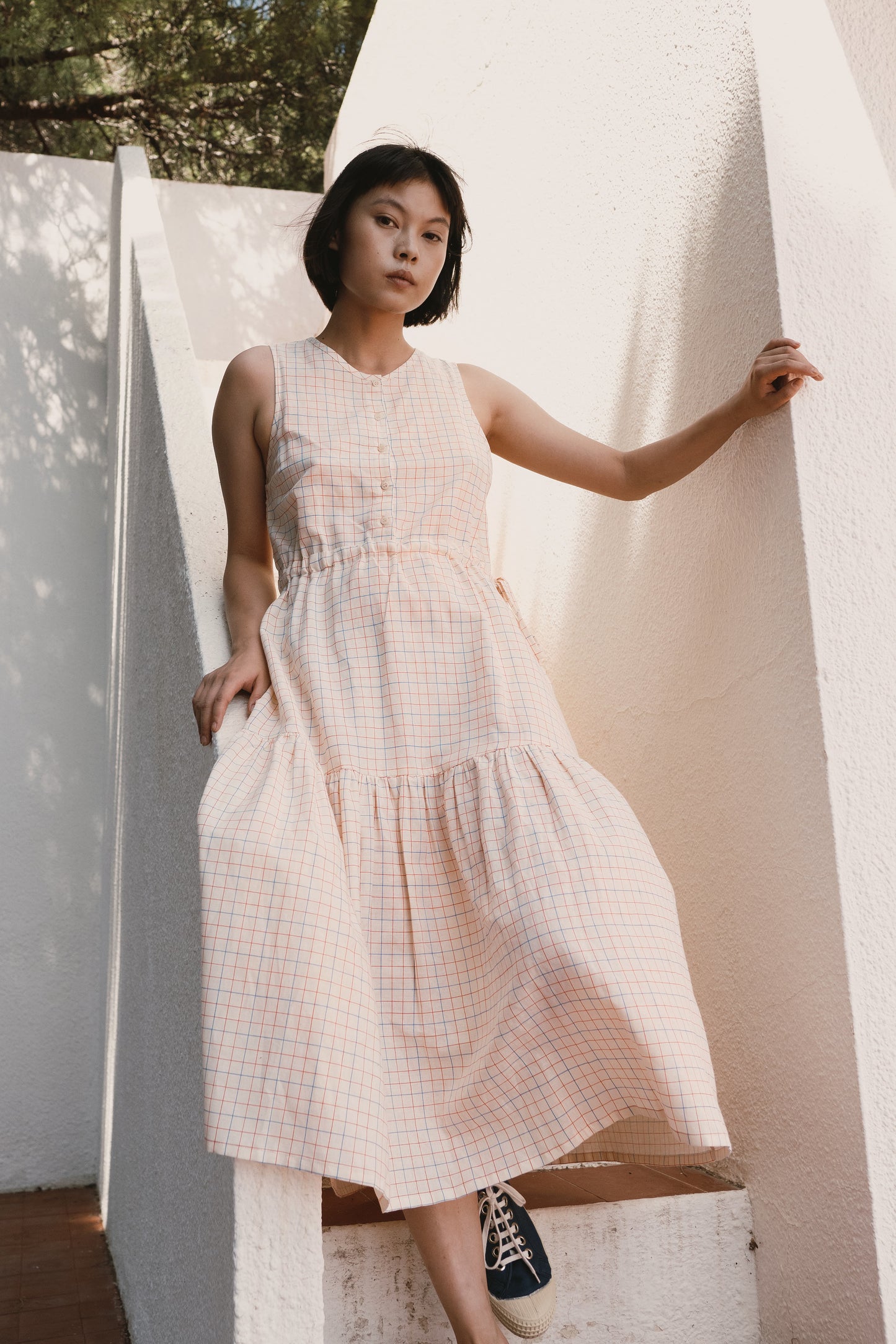 Robe longue Les Carreaux