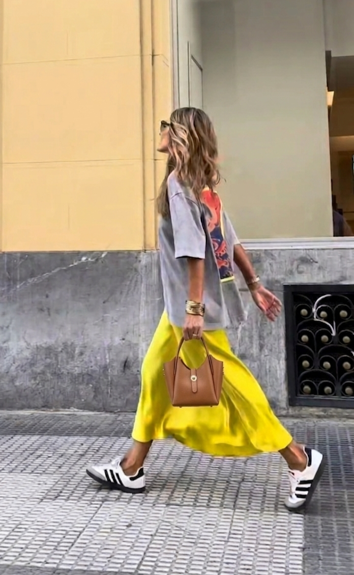 Sac à main en cuir double porté Naia camel
