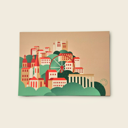 Carte vue sur le Vieux  Lyon