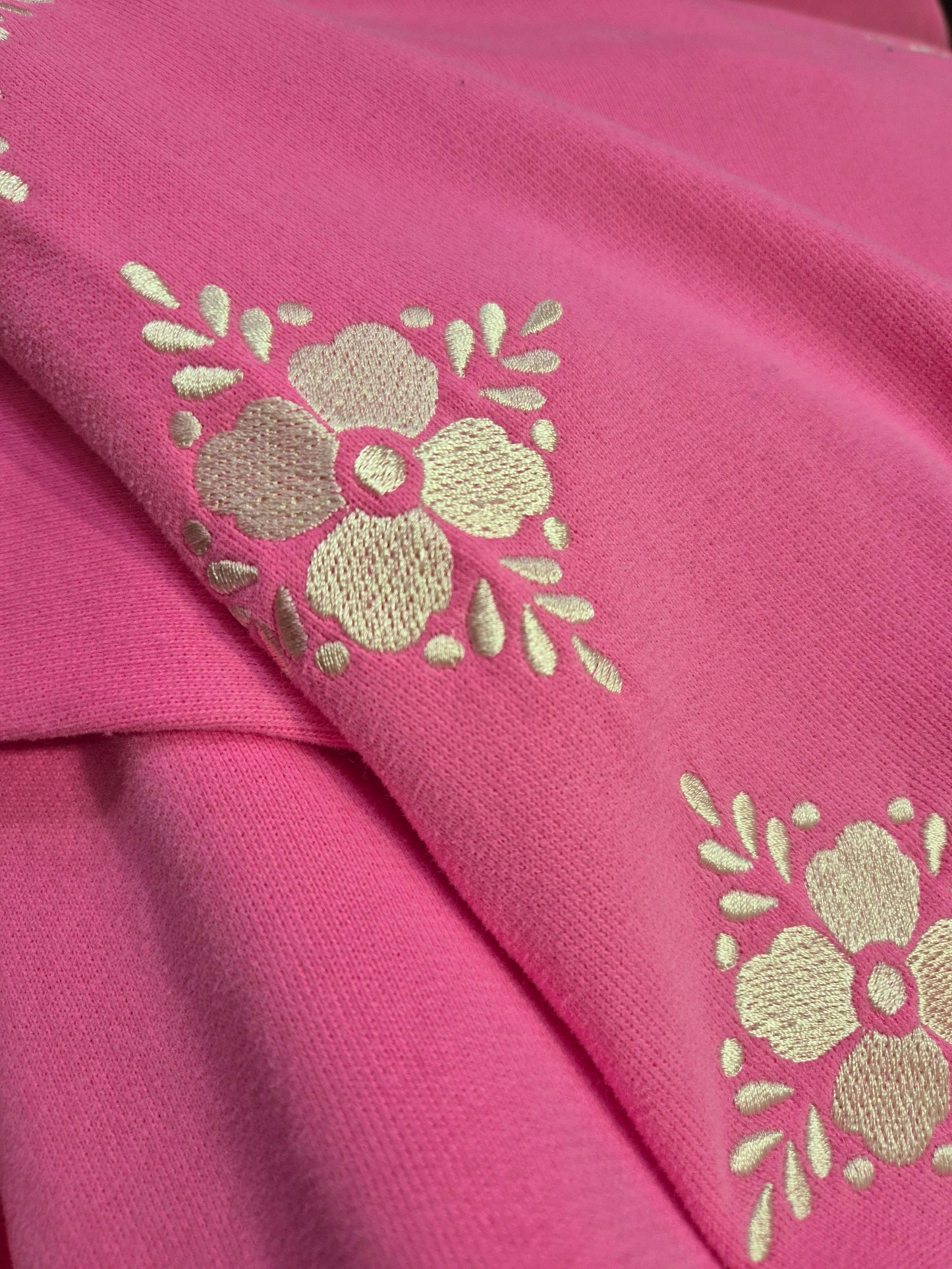 sweat Boho broderies / rose