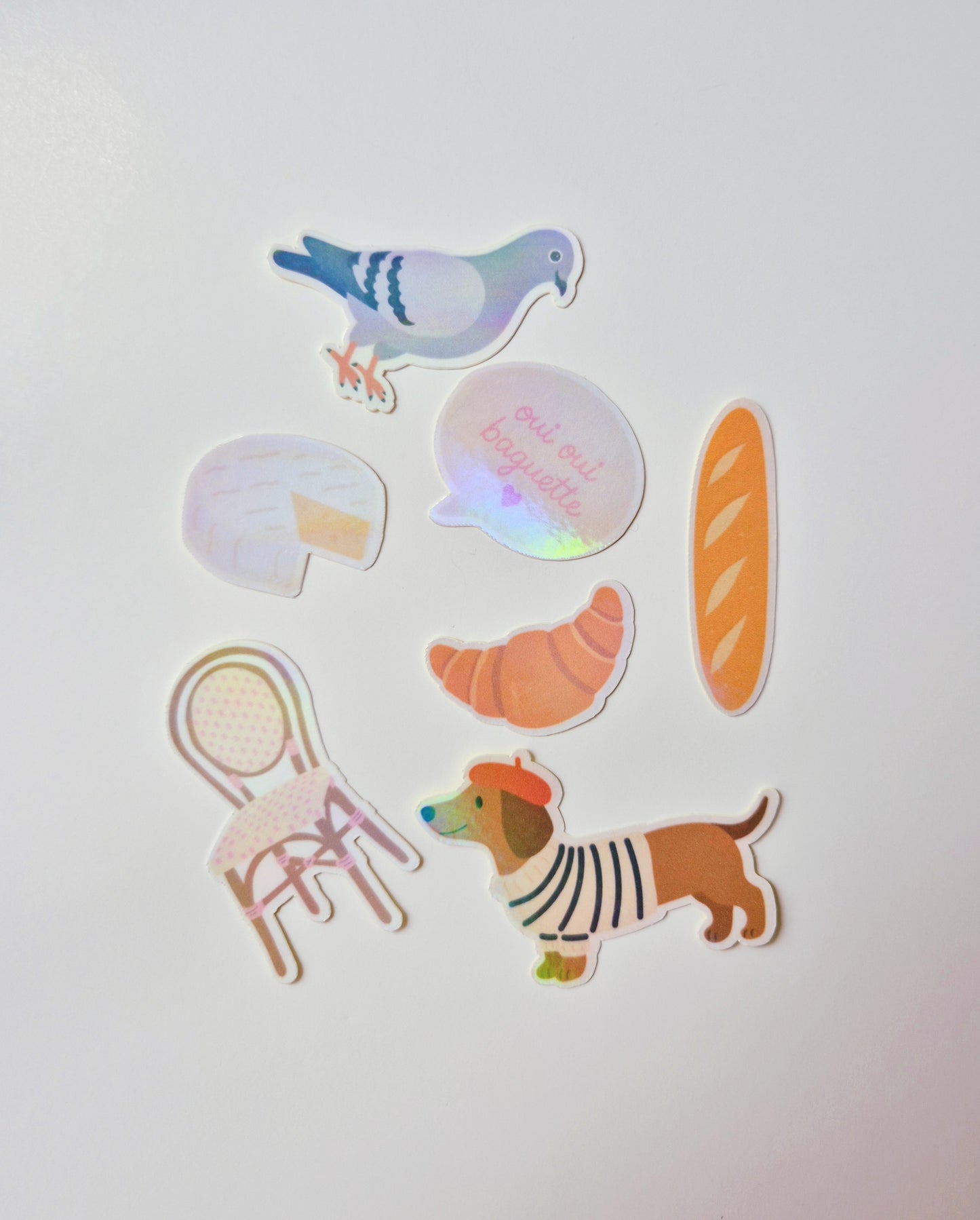 EXCLU LE LAB - Kit de stickers à journaling fabriqués à Lyon - OUI OUI BAGUETTE