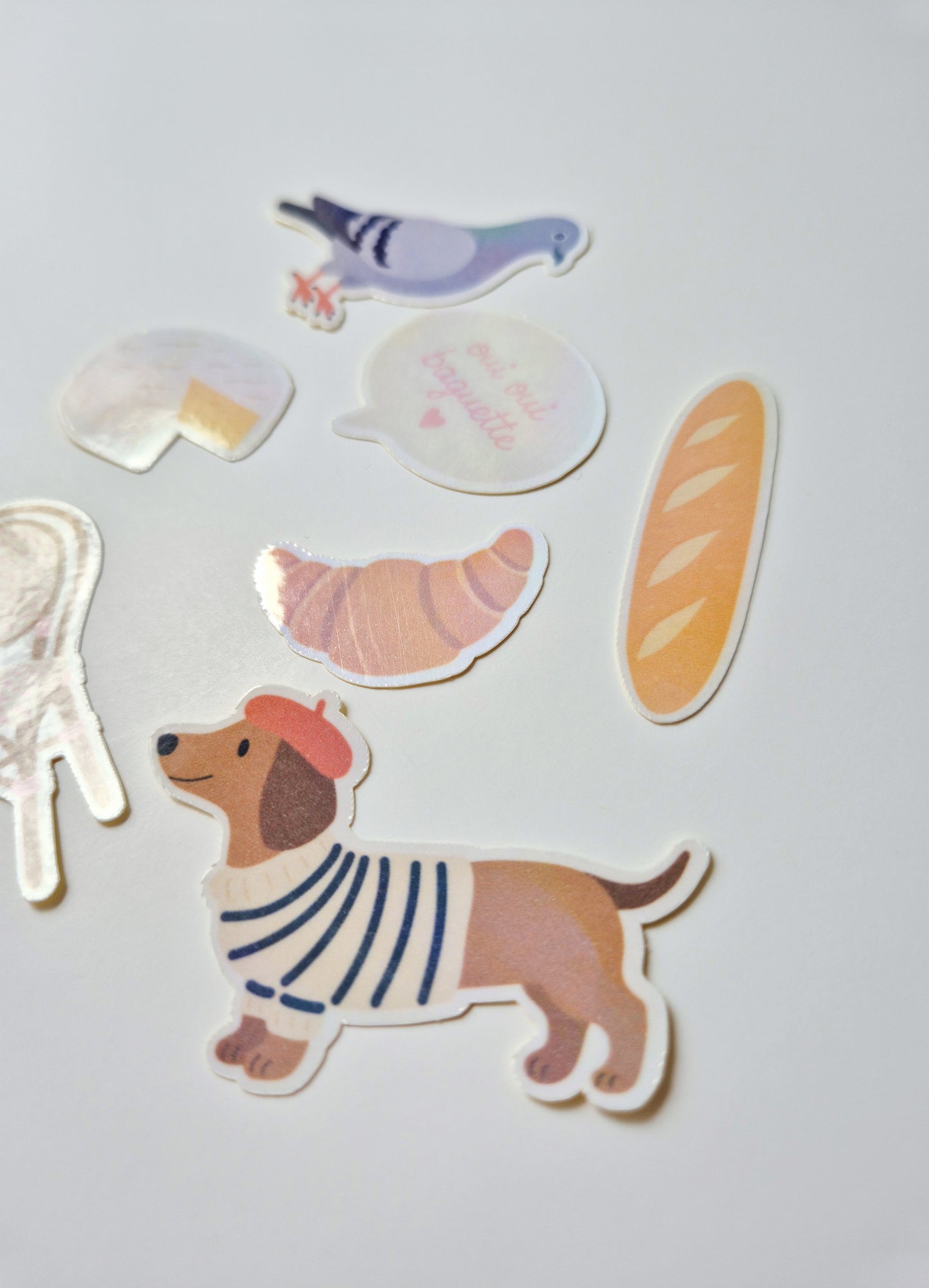 EXCLU LE LAB - Kit de stickers à journaling fabriqués à Lyon - OUI OUI BAGUETTE