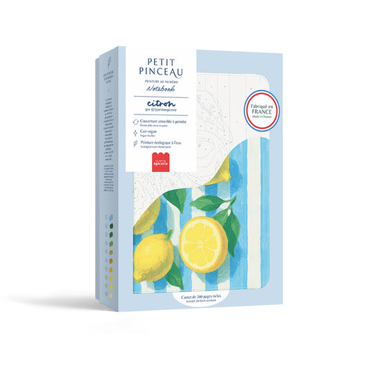 peinture au numéro Carnet et sa couverture Citron