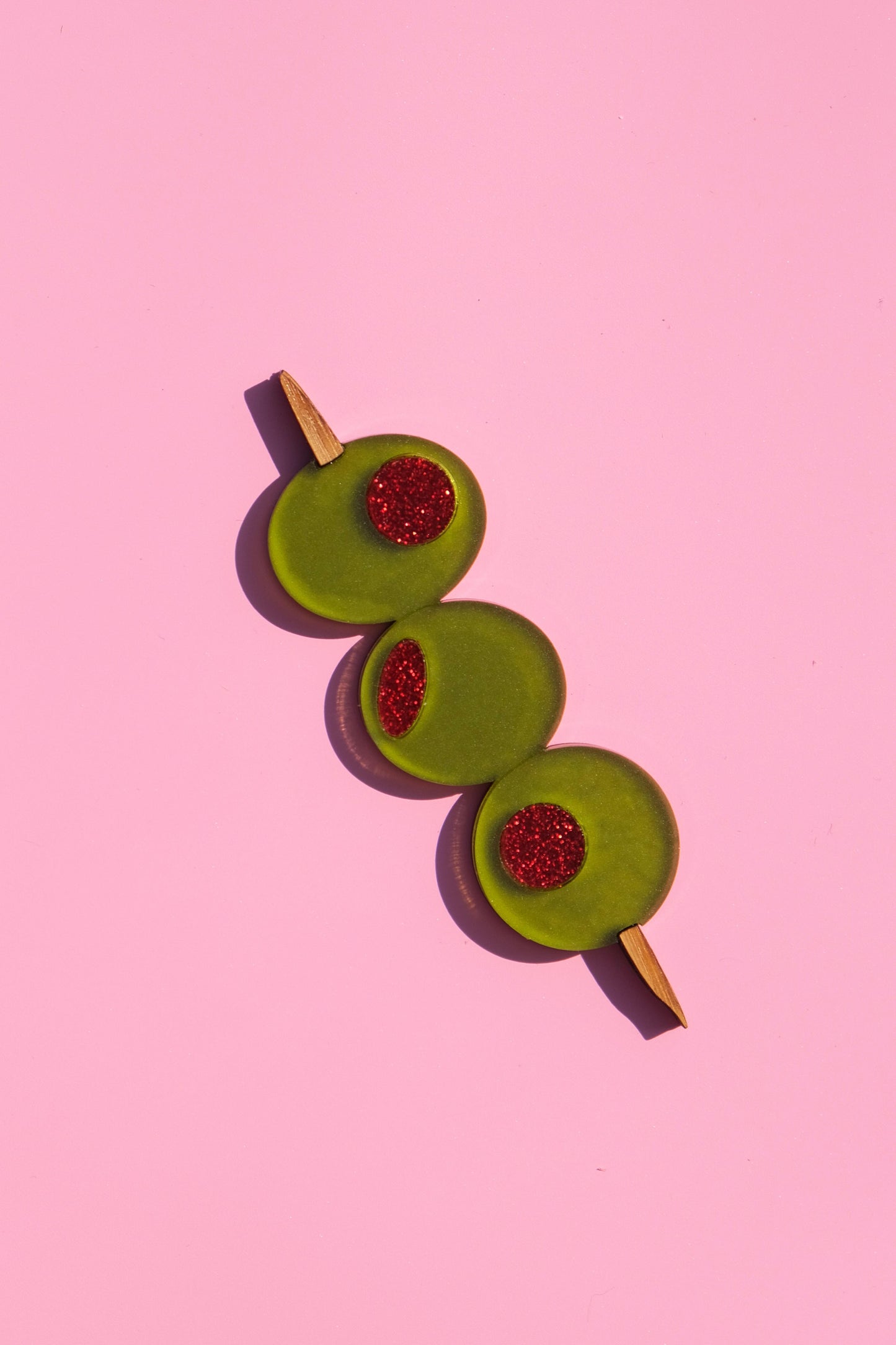 Pince clip cheveux brochette d'olives