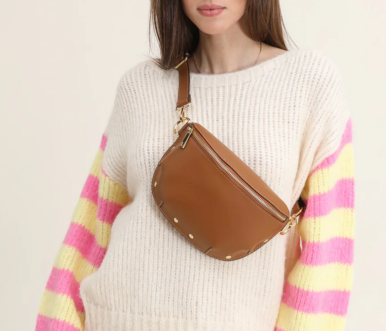 Sac banane Lise cuir camel