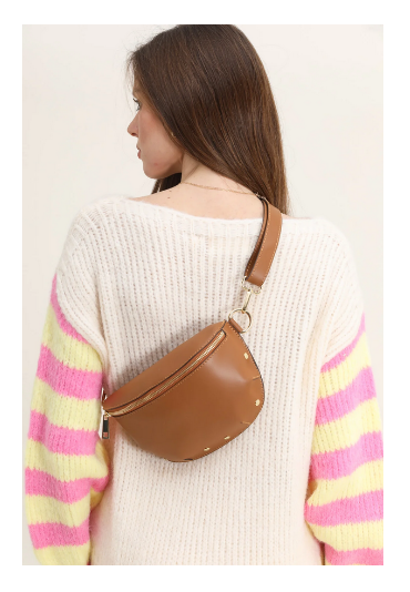 Sac banane Lise cuir camel