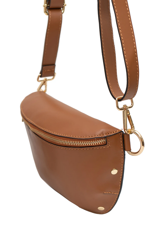 Sac banane Lise cuir camel