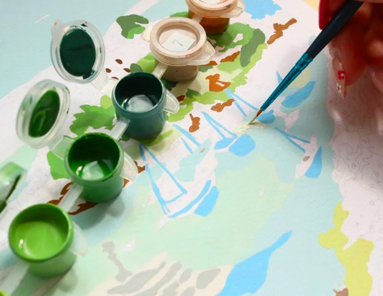 Coffret peinture au numéro Les Calanques