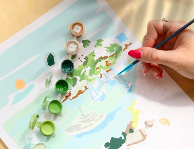 Coffret peinture au numéro Les Calanques