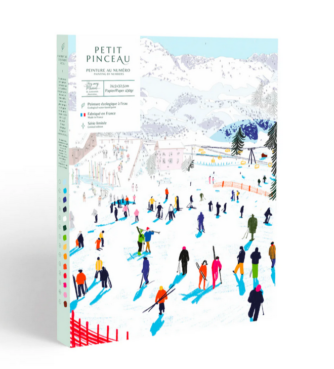 Coffret peinture au numéro Ski en montagne