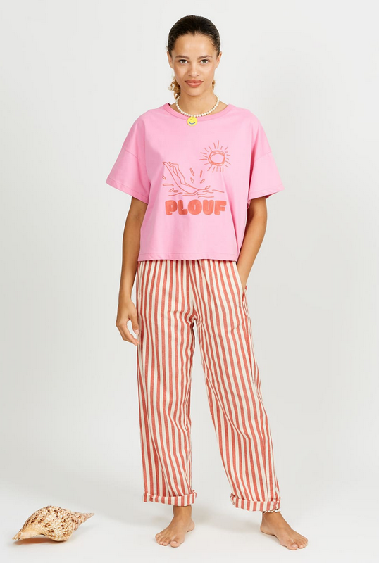 T-shirt Plouf rose