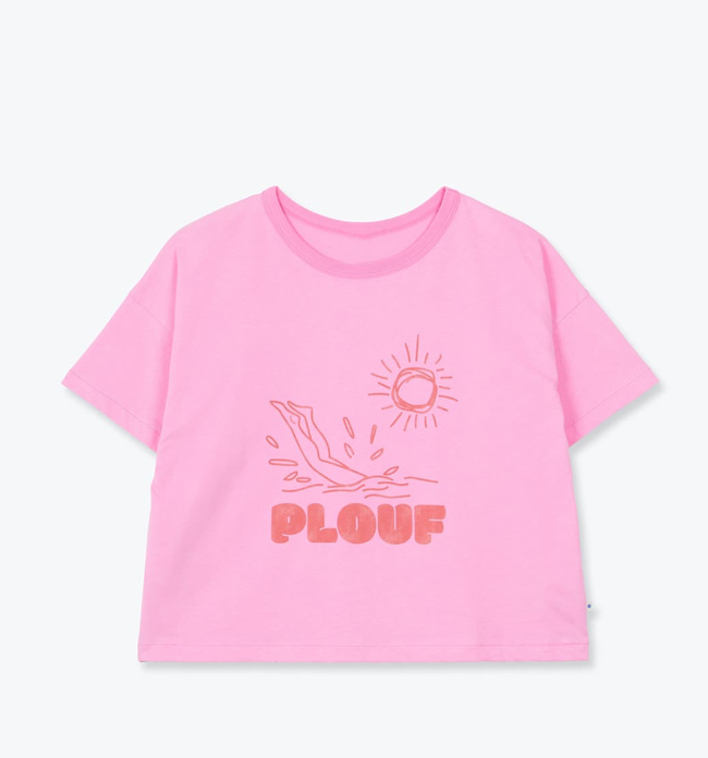 T-shirt Plouf rose