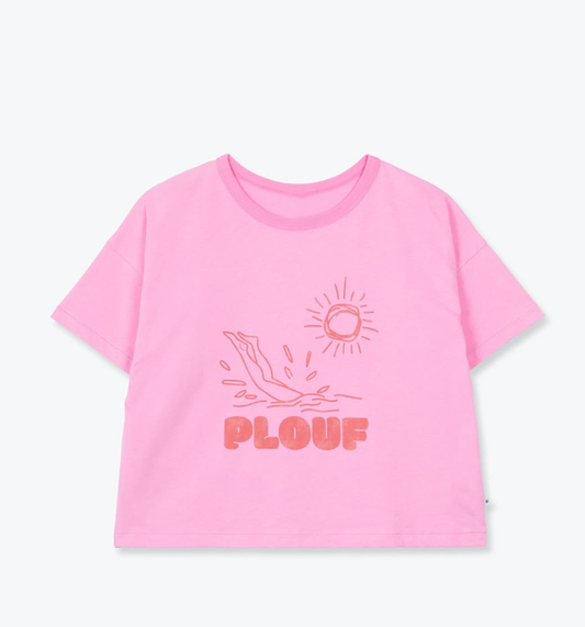 T-shirt Plouf rose