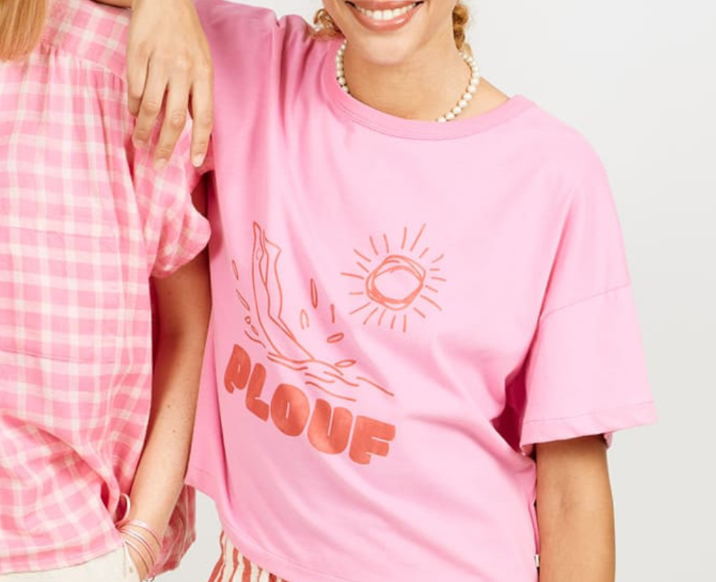 T-shirt Plouf rose